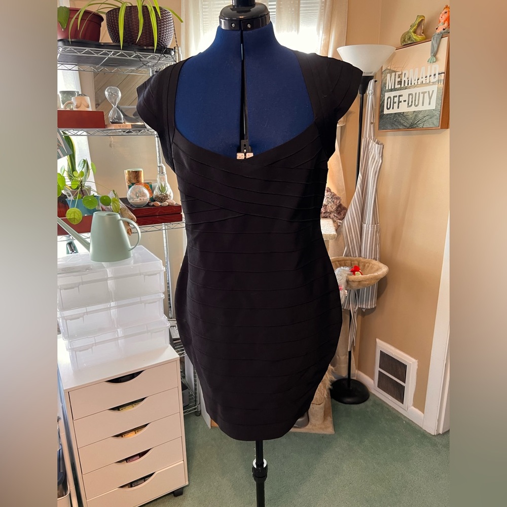 Black mini dress